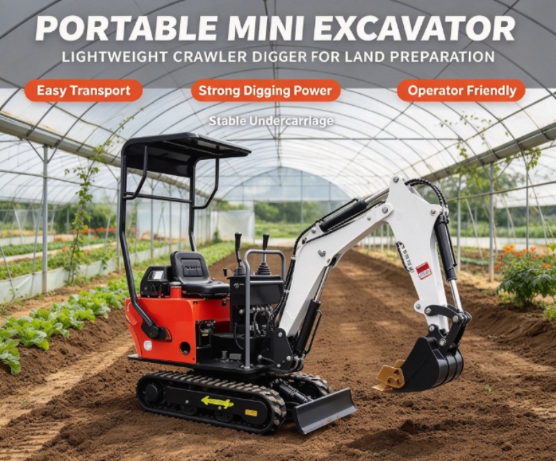 Farming Jobs - Minikoparka – nowa, chińska, kompaktowa maszyna